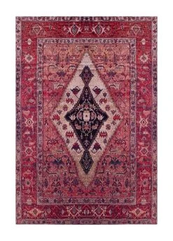 K&M K/M Tibet Afghan Matto 240x340 Cm Punainen -Emibig Store 41353