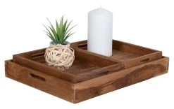 House Nordic Faro Teak-tarjotin 3kpl -Emibig Store 4601020