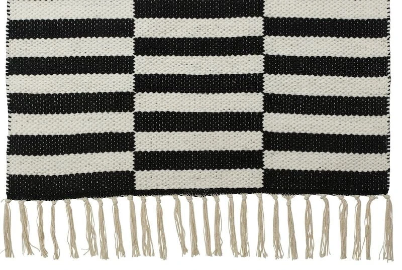 Svanefors Adita Puuvillamatto160x230 Cm Musta-valkoinen 3 Svanefors Adita Puuvillamatto160x230 Cm Musta-valkoinen