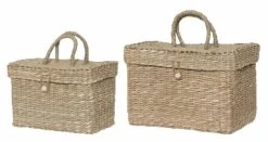 Fanni K Norrkulla Säilytyskori Kannella Ja Kahvoilla 24x15x22 Cm -Emibig Store Fanni K Norrkulla sailytyskori kannella ja kahvoilla