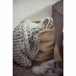 Fanni K Rauha Kori Pyöreä Kahvoilla 30x30x30 Cm Luonnonväri -Emibig Store Fanni K Rauha kori pyorea kahvoilla 2