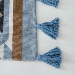 Veke Lenni Puuvillamatto 200x290 Cm Sini/valkoinen -Emibig Store Lenni puuvillamatto miljoossa web 1