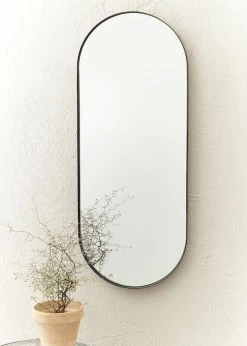 Ei Brändiä Ovaali Peili 40x100 Cm Musta -Emibig Store Ovaali peili 40x100 cm musta 2