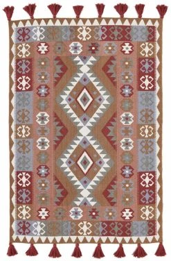 Veke Armi Puuvillamatto 160x230 Cm Beige/terra -Emibig Store Veke Armi puuvillamatto 140x200 cm beige terra 0 3