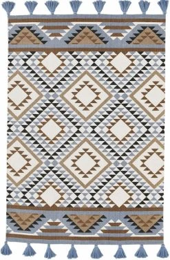 Veke Lenni Puuvillamatto 200x290 Cm Sini/valkoinen -Emibig Store Veke Lenni puuvillamatto 140x200 cm sini valkoinen 0 3