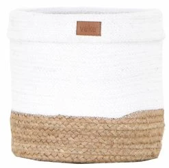 Veke Poiju Sisustuskori 20x20 Cm Luonnonväri/valkoinen -Emibig Store Veke Poiju sisustuskori 25x25 cm luonnonvari valkoinen 0 0