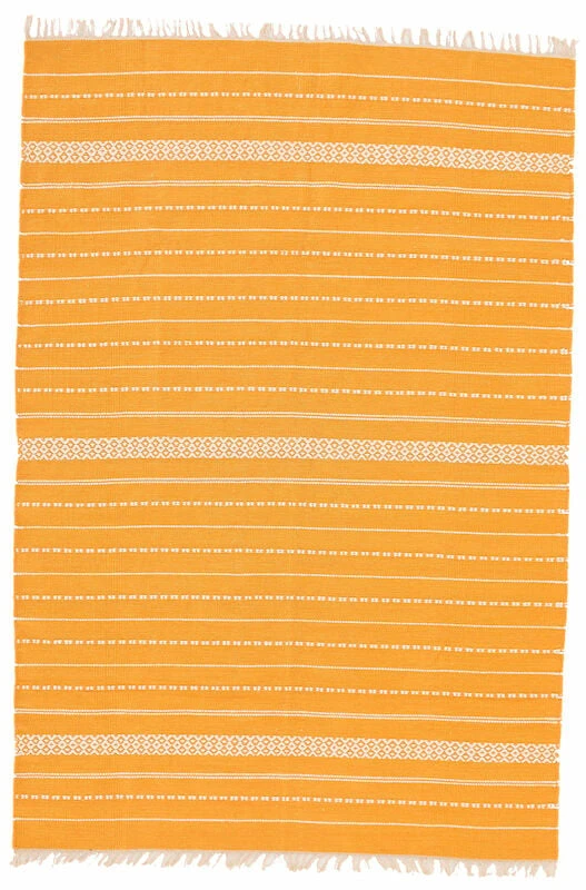 Veke Senja Puuvillamatto 160x230 Cm Keltainen 4 Veke Senja Puuvillamatto 160x230 Cm Keltainen - Image 2