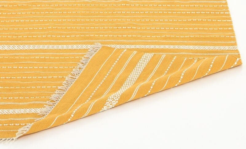 Veke Senja Puuvillamatto 160x230 Cm Keltainen 5 Veke Senja Puuvillamatto 160x230 Cm Keltainen - Image 3