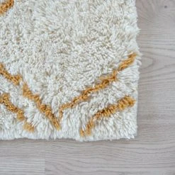 Veke Viima Villamatto 160x230 Cm Hiekka/okra -Emibig Store Viima villamatto miljoossa 14