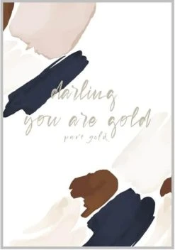 Xeraliving DARLING PURE GOLD Postikortti 10,5x14,8 Cm -Emibig Store Xeraliving darling pure gold. postikortti