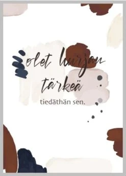 Xeraliving OLET HURJAN TÄRKEÄ Postikortti 10,5x14,8 Cm -Emibig Store Xeraliving olet hurjan tarkea 1