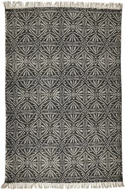 Affari Fernando Puuvillamatto Luonnonväri/musta 160x240 Cm -Emibig Store affari fernando puuvillamatto 240x160 mustavalk
