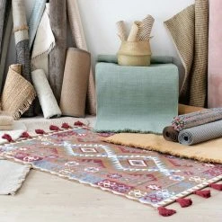 Veke Armi Puuvillamatto 160x230 Cm Beige/terra -Emibig Store armi puuvillamatto