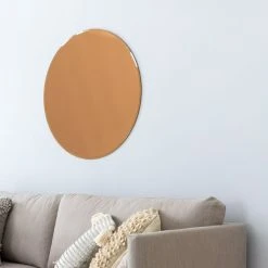 Veke Arvid Pyöreä Seinäpeili 80 Cm Pronssi -Emibig Store arvid pyorea seinapeili messinki