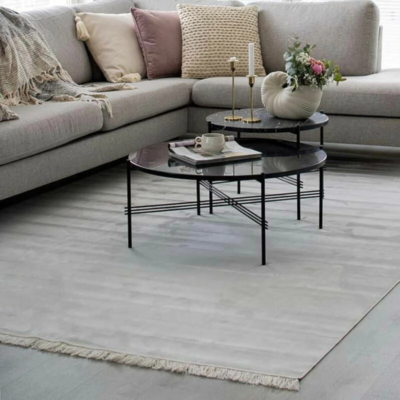 Mattokymppi Ellen Viskoosimatto 195x300 Cm Hopea 7 Mattokymppi Ellen Viskoosimatto 195x300 Cm Hopea - Image 5