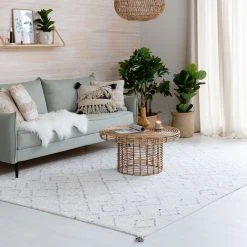 Fanni K Hanki Puuvillamatto 200x290 Cm Valkoinen/musta -Emibig Store fanni k hanki puuvillamatto 200x290 web 7