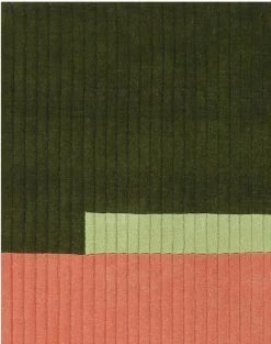 Finarte Jade Villamatto 170x230 Cm Vihreä/pinkki