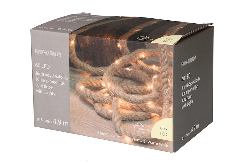 Finnlumor Juuttiköysivalot 15mmx4,9m 3 Finnlumor Juuttiköysivalot 15mmx4,9m
