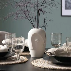 House Nordic Keraaminen Vaasi Kasvoilla 12,5x13x19,5 Cm Hiekka 10 House Nordic Keraaminen Vaasi Kasvoilla 12,5x13x19,5 Cm Hiekka -Emibig Store house nordic keraaminen vaasi kasvoilla