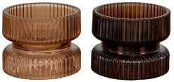 House Nordic Kynttilänjalka 2 Kpl Ø9x7 Cm Ruskea/kullanruskea