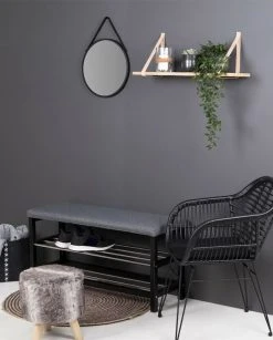 House Nordic Trapani Seinäpeili Ø38 Cm Musta