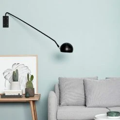 Hübsch Atelier Seinälamppu Musta/messinki