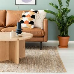 Veke Jäkälä Juutti-puuvillamatto 160x230 Cm Luonnonväri -Emibig Store jakala juutti puuvillamatto