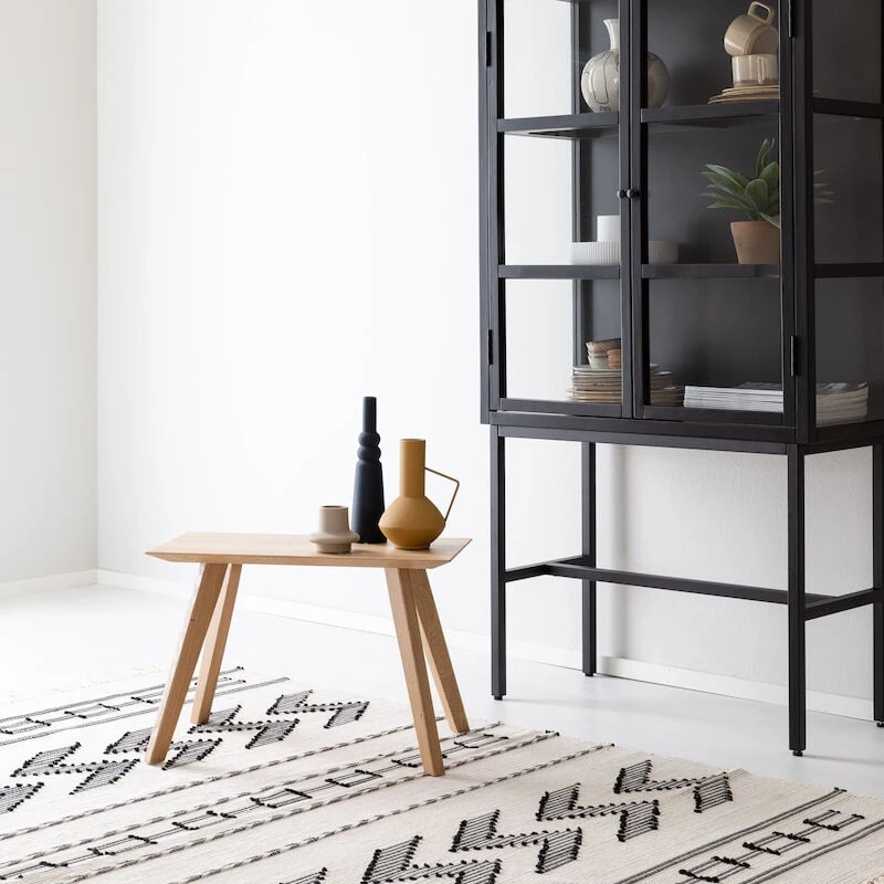 Veke Kaiku Puuvillamatto 200x300 Cm Luonnonväri/musta 4 Veke Kaiku Puuvillamatto 200x300 Cm Luonnonväri/musta - Image 2