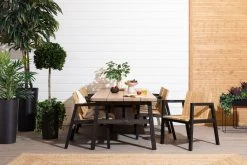 Bloomingville Kajsa Koristevaasi Luonnonväri -Emibig Store kalho 6 hengen ruokailuryhma tuoleilla 20antiikki musta web