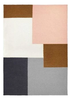 Finarte Kortteli Villamatto 200x300 Cm Beige-harmaa -Emibig Store kortteli wool rug grey pink 3