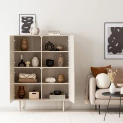 Bloomingville Atija Vaasi Ruskea 9 Bloomingville Atija Vaasi Ruskea -Emibig Store koto kaappi 4 ovella greige web 9 2