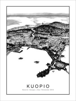 Kaverini Sella Kuopio Kaupunkijuliste 30x40 Cm -Emibig Store kuopio30x40