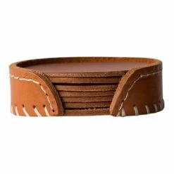 Cuero Design Lasinalunen Pampa Black -Emibig Store leather coasters pampa polo 1