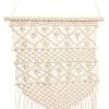 Mattokymppi Makrame-seinävaate 40x80 Cm Luonnonvalkoinen -Emibig Store makrame seinavaate127 1