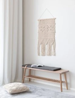 Mattokymppi Makrame-seinävaate 55x90 Cm Luonnonvalkoinen -Emibig Store makrame seinavaate 55x90 cm luonnonvalkoinen web 2