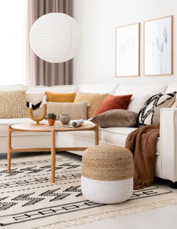 Veke Kaiku Puuvillamatto 200x300 Cm Luonnonväri/musta 6 Veke Kaiku Puuvillamatto 200x300 Cm Luonnonväri/musta - Image 4