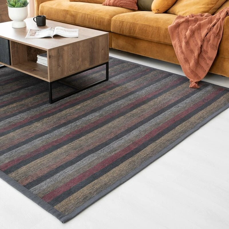 Veke Retro Kaksipuolinen Puuvillamatto Musta 160x230 Cm 5 Veke Retro Kaksipuolinen Puuvillamatto Musta 160x230 Cm - Image 3