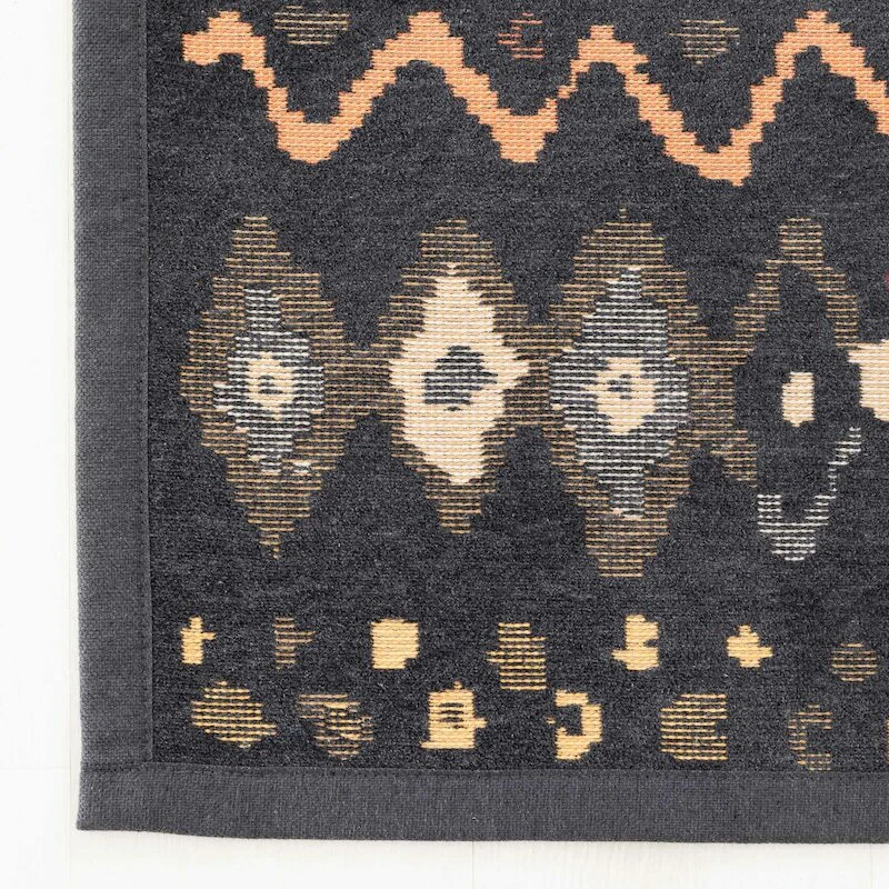 Veke Retro Kaksipuolinen Puuvillamatto Musta 160x230 Cm 7 Veke Retro Kaksipuolinen Puuvillamatto Musta 160x230 Cm - Image 5