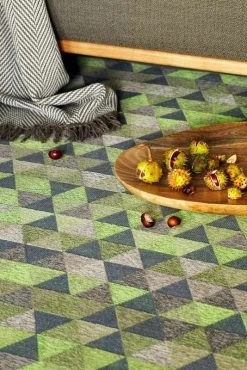 Narma Luke Kaksipuolinen Puuvillamatto Vihreä 200x300 Cm -Emibig Store s sw2 luke green int detail side1 5