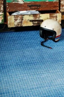 Narma Moka Kaksipuolinen Puuvillamatto Merensininen 160x230 Cm -Emibig Store s sw2 moka marine int detail side1 1