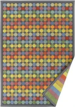 Narma Pallika Kaksipuolinen Puuvillamatto Värikäs 200x300 Cm -Emibig Store s sw2 pallika bright side1 turn 1