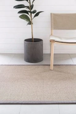 VM-Carpet VM Carpet Sisal Matto 160x230 Cm Harmaa Mix, 70 Mm Kanttaus