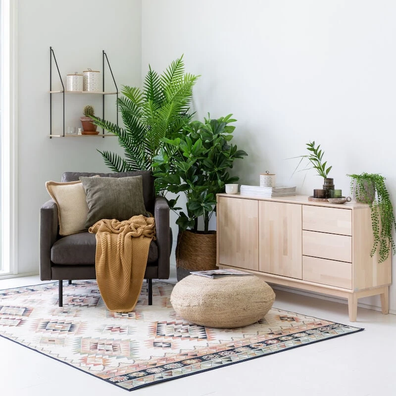 Veke Taiga Viskoosimatto 195x300 Cm Beige/vihreä 4 Veke Taiga Viskoosimatto 195x300 Cm Beige/vihreä - Image 2