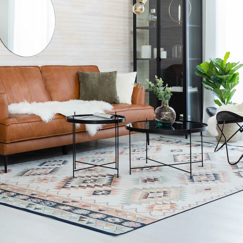 Veke Taiga Viskoosimatto 195x300 Cm Beige/vihreä 3 Veke Taiga Viskoosimatto 195x300 Cm Beige/vihreä