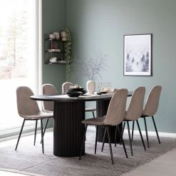 Bloomingville Yoko Keittolautanen Ø 23 Cm Musta 4-pakkaus -Emibig Store taimi ovaali ruokapoyta 210x100 cm web 23