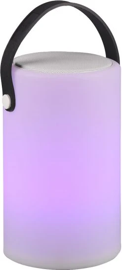 Trio Bermuda Ladattava LED Ulkopöytävalaisin RGBW Bluetooth Kaiuttimella