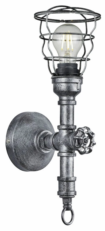 Trio Gotham Seinävalaisin 1xE27 Antiikkihopea 3 Trio Gotham Seinävalaisin 1xE27 Antiikkihopea